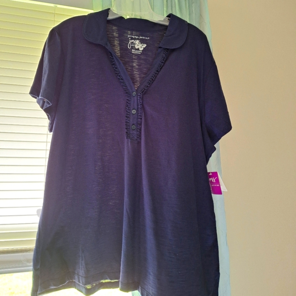 NWT Just My Size Women's Navy Top Size 3X